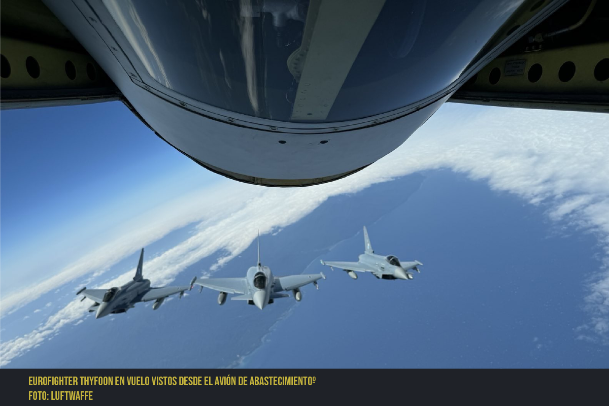 Aviones Eurofighter Typhoon logran recorrer mayor distancia
