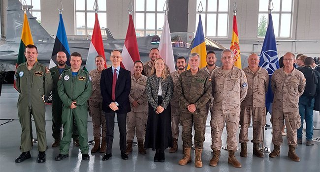 España asume el relevo en misión de vigilancia aérea de la OTAN en Lituania