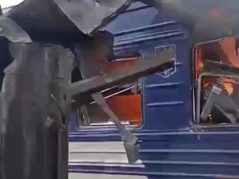 Ataque de VANT de Rusia a una estación de trenes